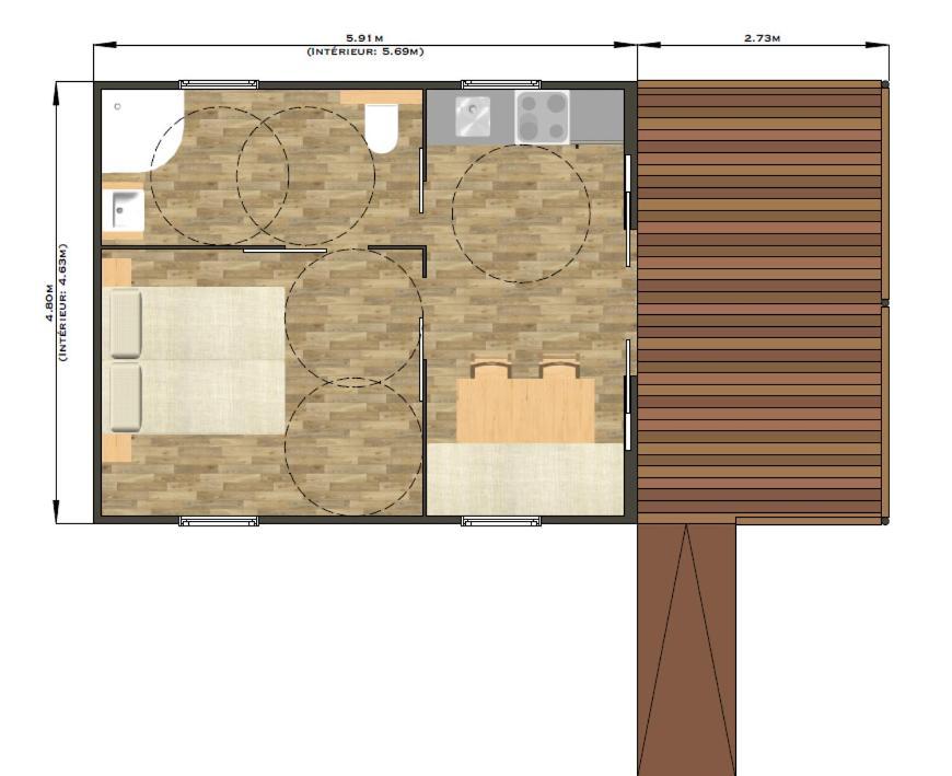 Lodges Du Camping Les 4 Saisons Grane Exteriör bild